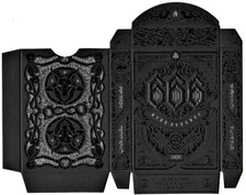 Rare 666 Dark Reserve Silver Foil Unfolded Tuck Box Riffle Shuffle Playing Cards