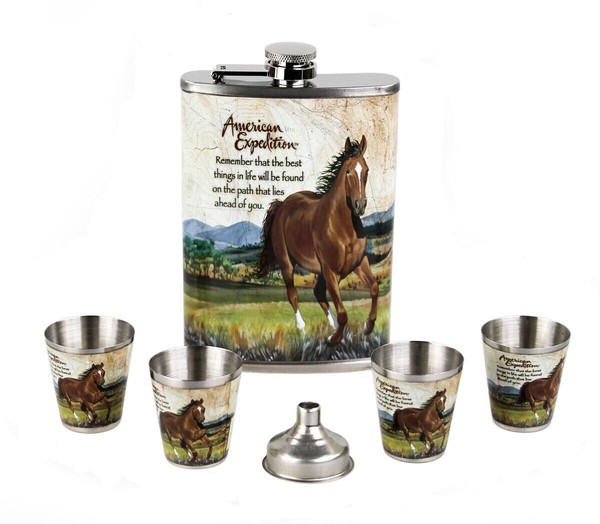 Flachmann Set Flask Geschenkbox Taschenflasche Taschenflachmann-image