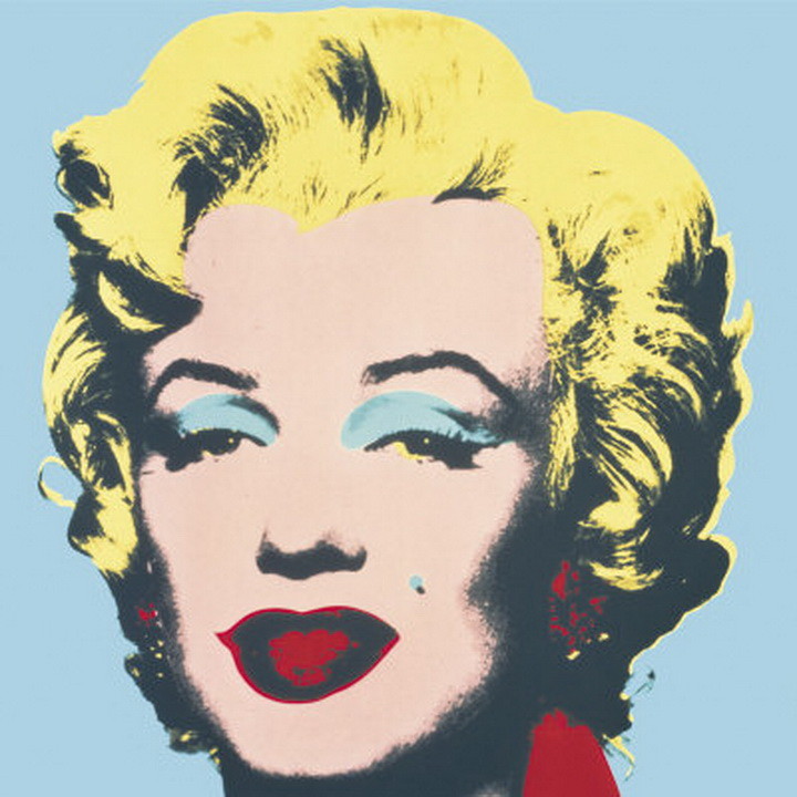 Marilyn, 1967 (on blue ground) by Andy Warhol Art Print Poster Out