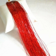 12 x Strähnen Damen Haarverlängerungen holografisch Lametta Glitzer Glitter glänzend