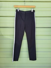 ZARA Black Trousers Side Stripe Pants Black White SIZE XS 5787K