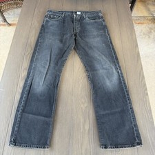 VTG Levis 501 Original Button Fly Jeans Mens 36X32 Midnight Blue Wash Denim Y2K