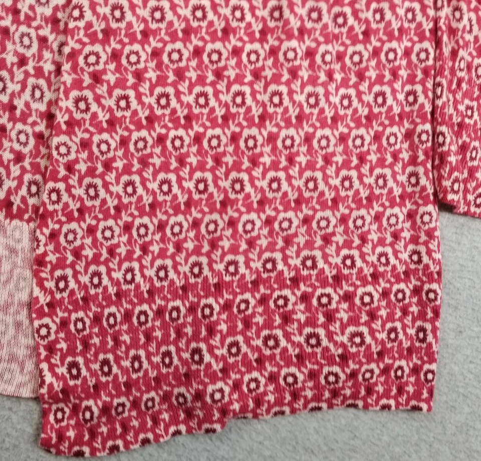 Cárdigan Suéter Ann Taylor LOFT Para Mujer Extra Grande Rosa Rojo Floral Frente Abierto Foto 3 de 4