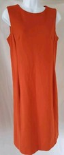 Uniqlo Burnt Orange/Terracotta Pencil Dress Medium Ch 32" L 37" Stretch Comfort 
