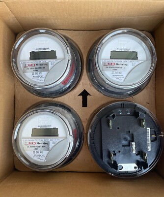 ITRON, WATTHOUR METER (KWH) C1SR, CENTRON, 240V, 200A, 4 LUGS, FORM 2S, LOT OF 4