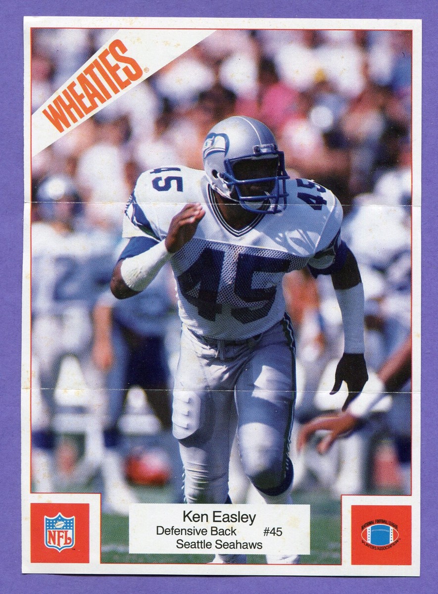 Ken Easley 1987 Starline Wheaties Mini Poster 5x7 Seattle Seahawks