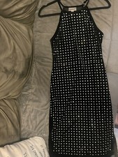 Women's 6 Premiere Armour Black Velour Sparkle Cocktail Dress