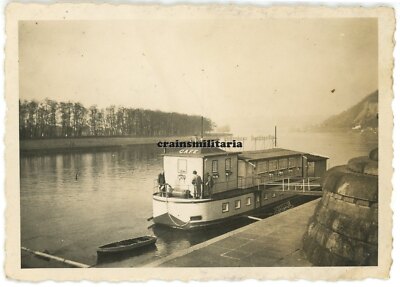 Orig. Foto Schiff Boot ''Kaffeehaus Deutsches Eck'' im Hafen KOBLENZ Rhein Mosel