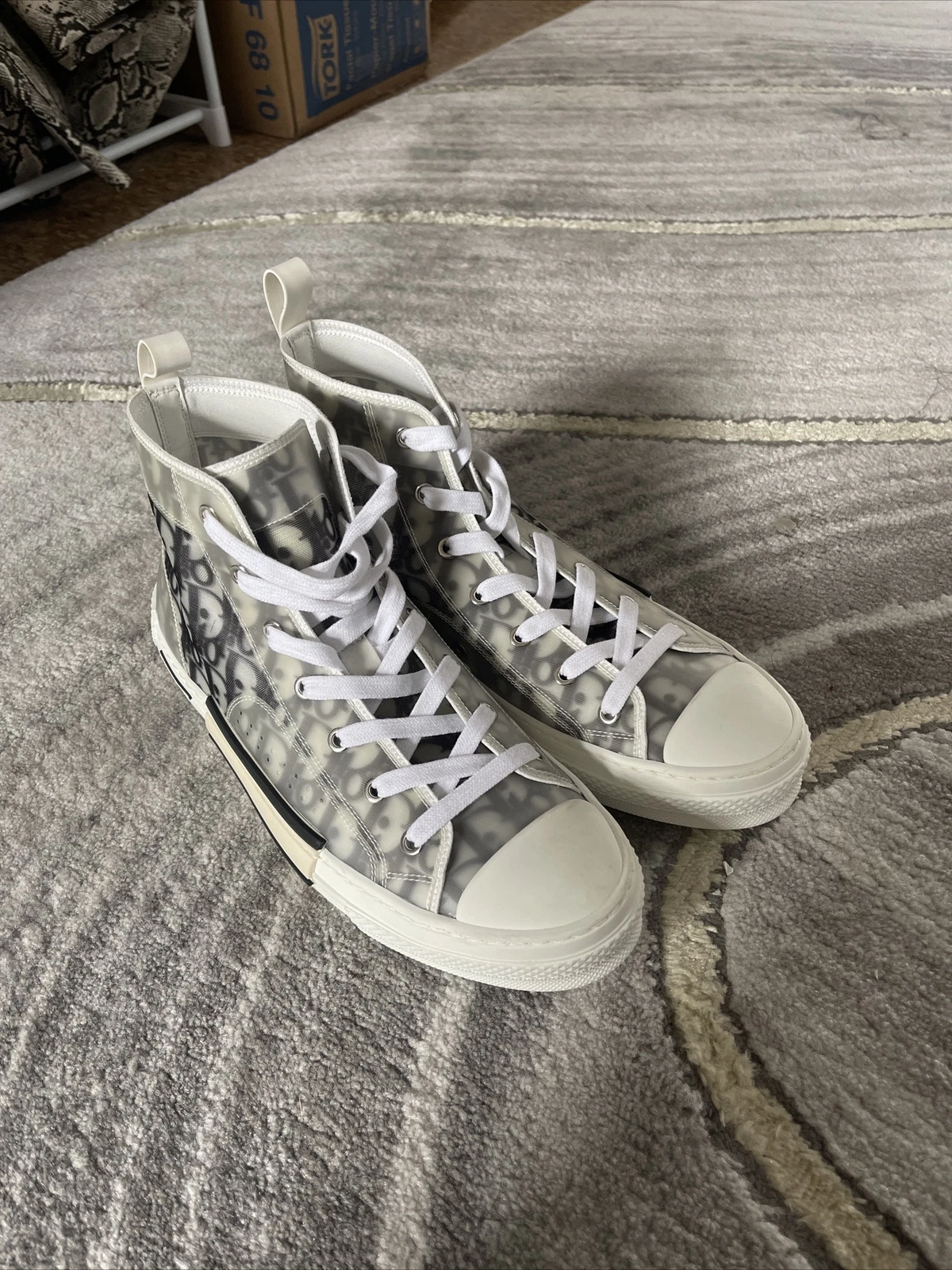 Baskets hautes homme Dior B23 taille EU42 1/2 US9 1/2 baskets logo oblique