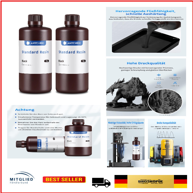 3D Resin UV 405nm – Schnell & Präzise Aushärtung (1kg)