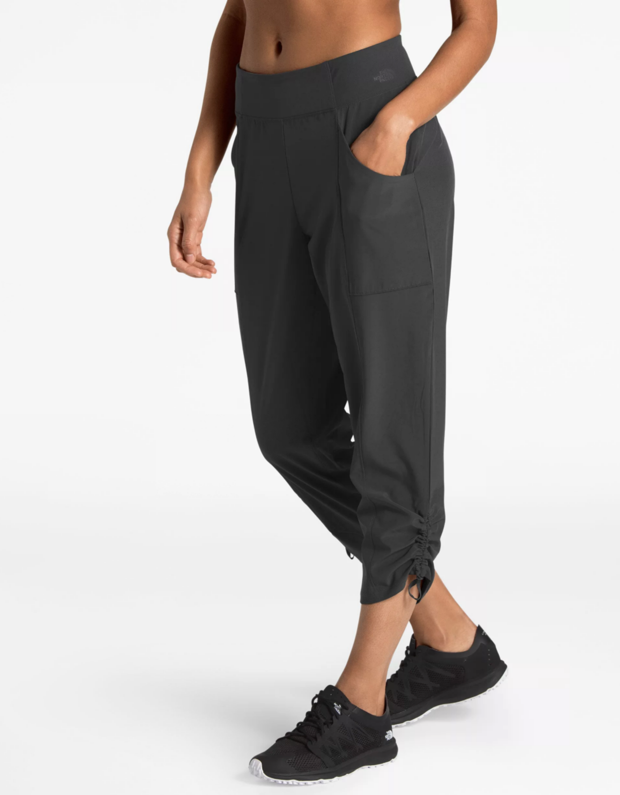 red bubble north face jacket