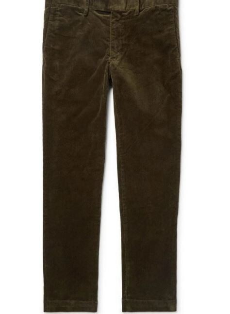 Мужские вельветовые винтажные брюки Polo Ralph Lauren Slim Fit, зеленый, 40W X 32L