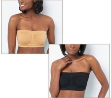 BREEZIES Set of 2 Seamless Underwire Bandeau Bras