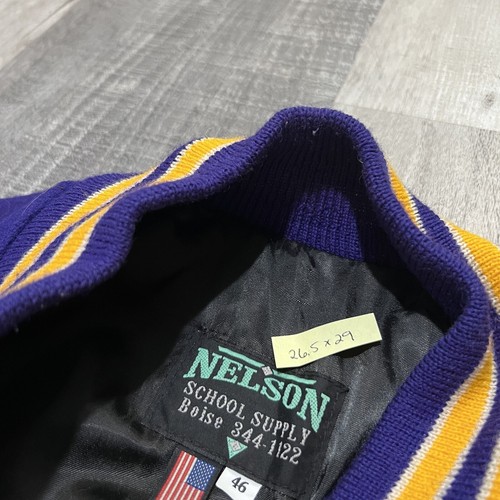 VTG Cascade HS Ramblers Purple/Yellow 1999 Swimming Diving Varsity Medals Jacket - Picture 7 of 7