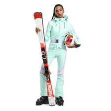 Nwot Gsou Snow Snowsuit Women's Size Xs Mint Lavender White Removable Hood 