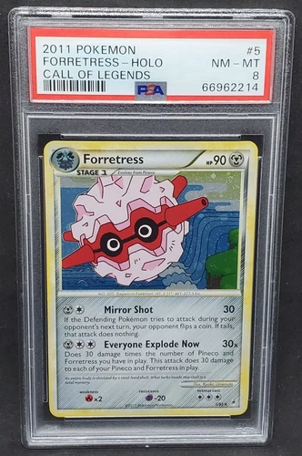 Pokemon PSA 8 NM-MT Forretress 5/95 Call of Legends Holofoil Rare 2011 S#2214