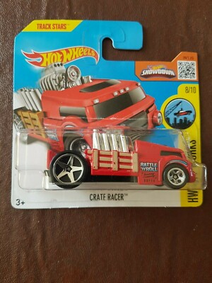HOT WHEELS - 2016 HW City Works 8/10 - Crate Racer in Red - Short Card