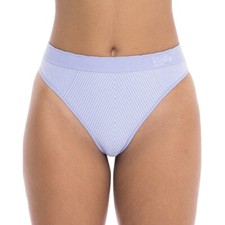 Kindly Yours Womens Seamless Thong Underwear XS 0-2 New with Tags Purple Stripe