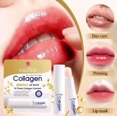 SADOER Collagen Lip Balm Moisturizing anti Cracking Brightening Repair Nourishin