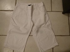 BERMUDA EN LIN BLANC D été 