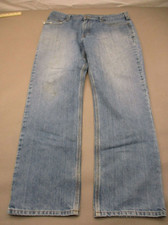 Carhartt Size 36x32 Mens Blue Cotton Blend Zip Fly Pockets Straight Jeans 443