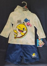 Pinkfong Baby Shark Toddler Boy Long Sleeve Shirt  Shorts Pajamas 18m New