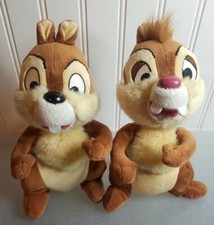 Chip  Dale 9" Plush Stuffed Animal Bean Bag Disney Parks Exclusive