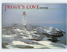 Postcard Peggy's Cove in Winter Nova Scotia Canada