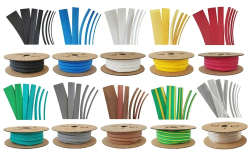Heat Shrink Tubing 2:1/3:1/4:1 - With/Without Adhesive - In Many Colours