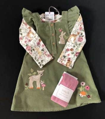 Baby Mädchen Wald Wald Kleid Set 6/9 Monate