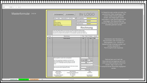 Kleinunternehmer §19 UStG Rechnungsprogramm Rechnungen einfache Bedienung - Bild 1 von 3