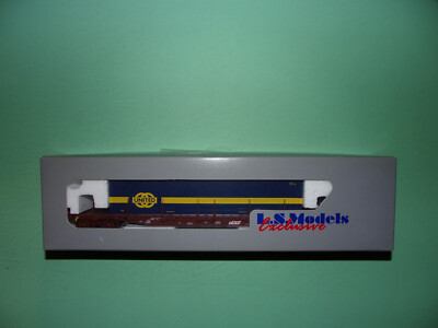 LS MODELS Long Rancher Flat Car + Container UNITED SNCB 32041 NEW and RARE