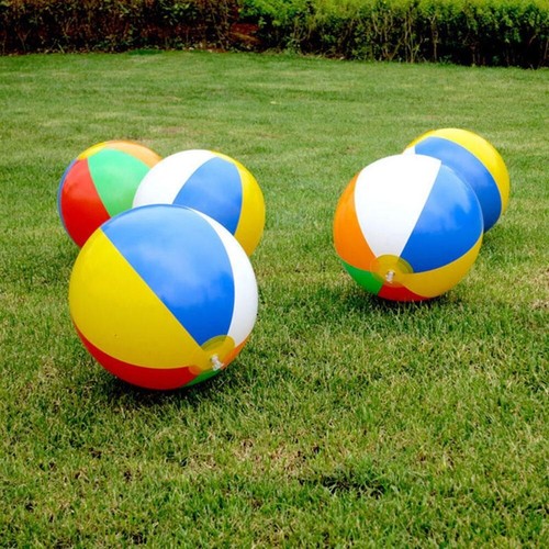 Balloons Rainbow-Color Balls 23cm Inflatable Beach Ball PVC Water Balls - Picture 7 of 12