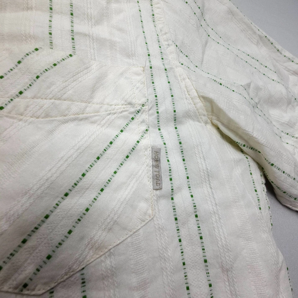 Horny Toad Short Sleeve Shirt Mens Large White Striped Outdoor Cotton Hiking - Image 4 of 4