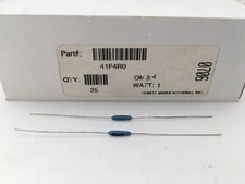 (10 pcs) 41F4R0 Ohmite, 1 Watt 4 Ohm 1%, Wirewound (Silicone Coated) Resistor