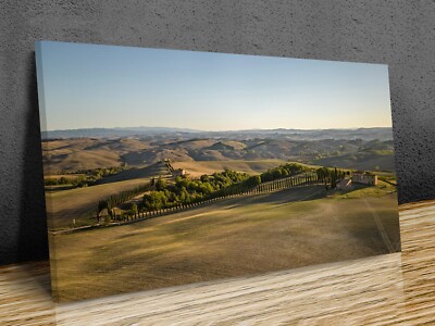 Monteverdi Toskana Panoramablick Italien aufgesetzte Leinwand fertig zum Aufhängen