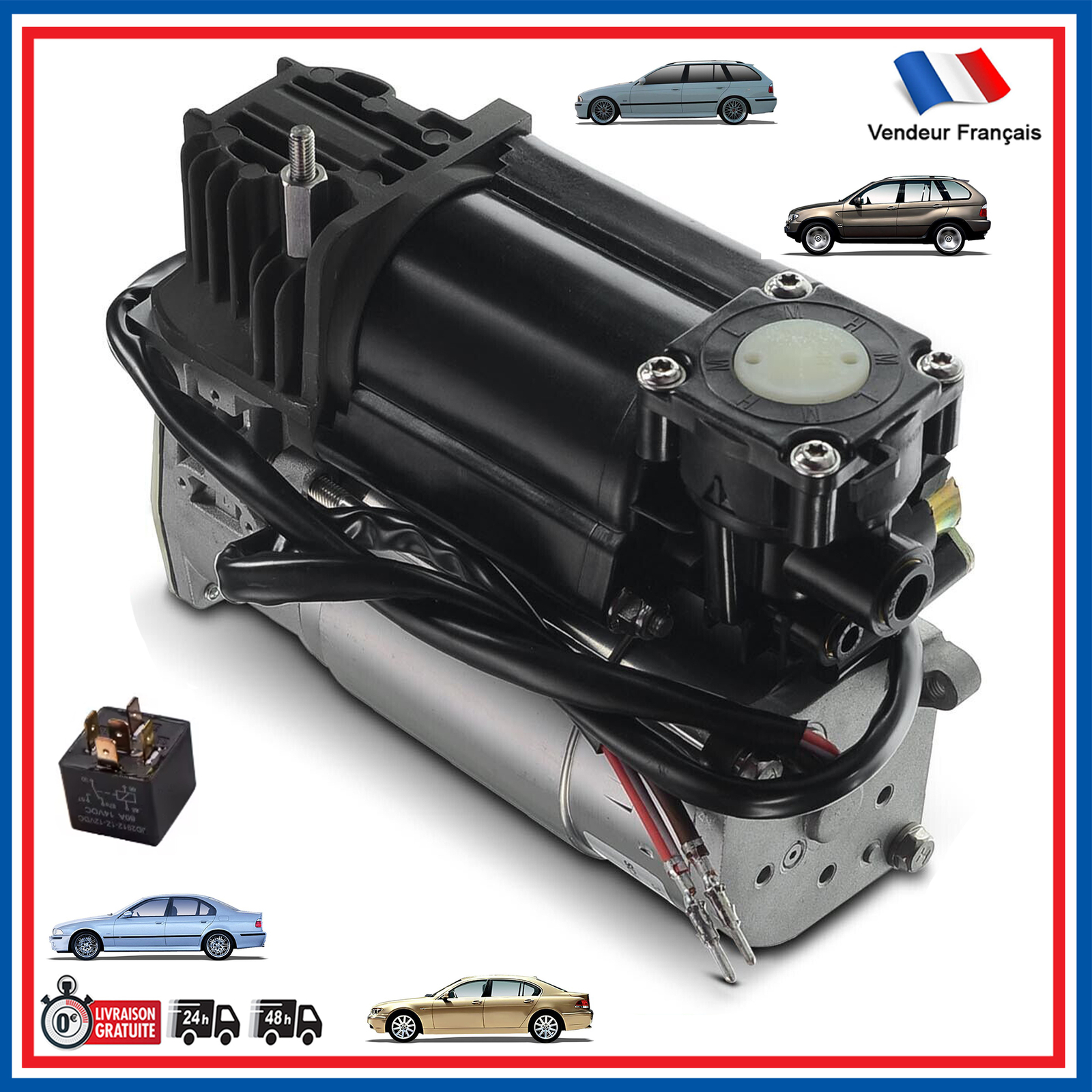 Suspension pneumatique arriere BMW X5 E53 finition origine haute resistance 37226787617