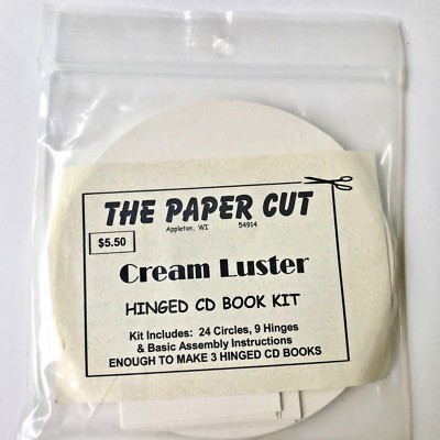 The Paper Cut Hinged CD Book Kit  Cream Luster - NEW