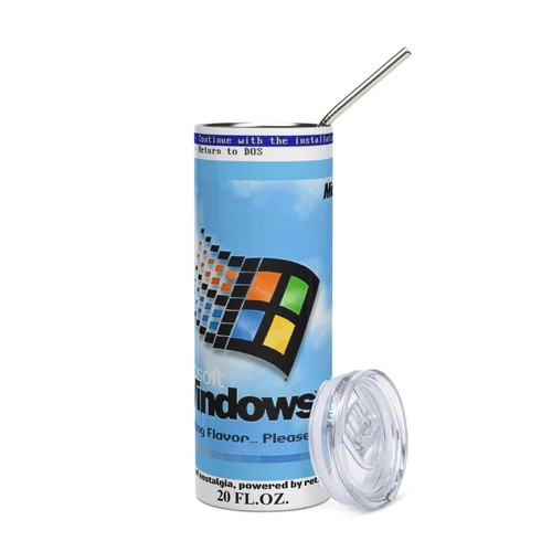 Windows 95 - Microsoft -- Tumbler 20 Oz Coffee Tea Mug BEST GIFT - Picture 3 of 6