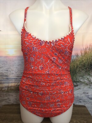 NWT Cupshe Womens One Piece Swimsuit Size Small Red Pink White