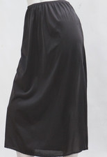 Black Nylon Slip Skirt by Vassarette Lingerie Retro Grannycore