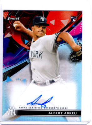 Albert Abreu 2021 Topps Finest RC Auto - Rookie Card Autograph #FA-AA (3)