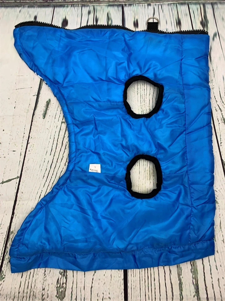 Jaqueta Parka Caveira e Osso de Cachorro Azul Zíper Grande - Imagem 2 de 2