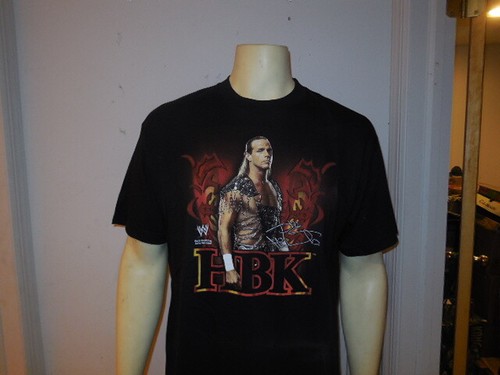 wwf shawn michaels / hbk lg black tee 
