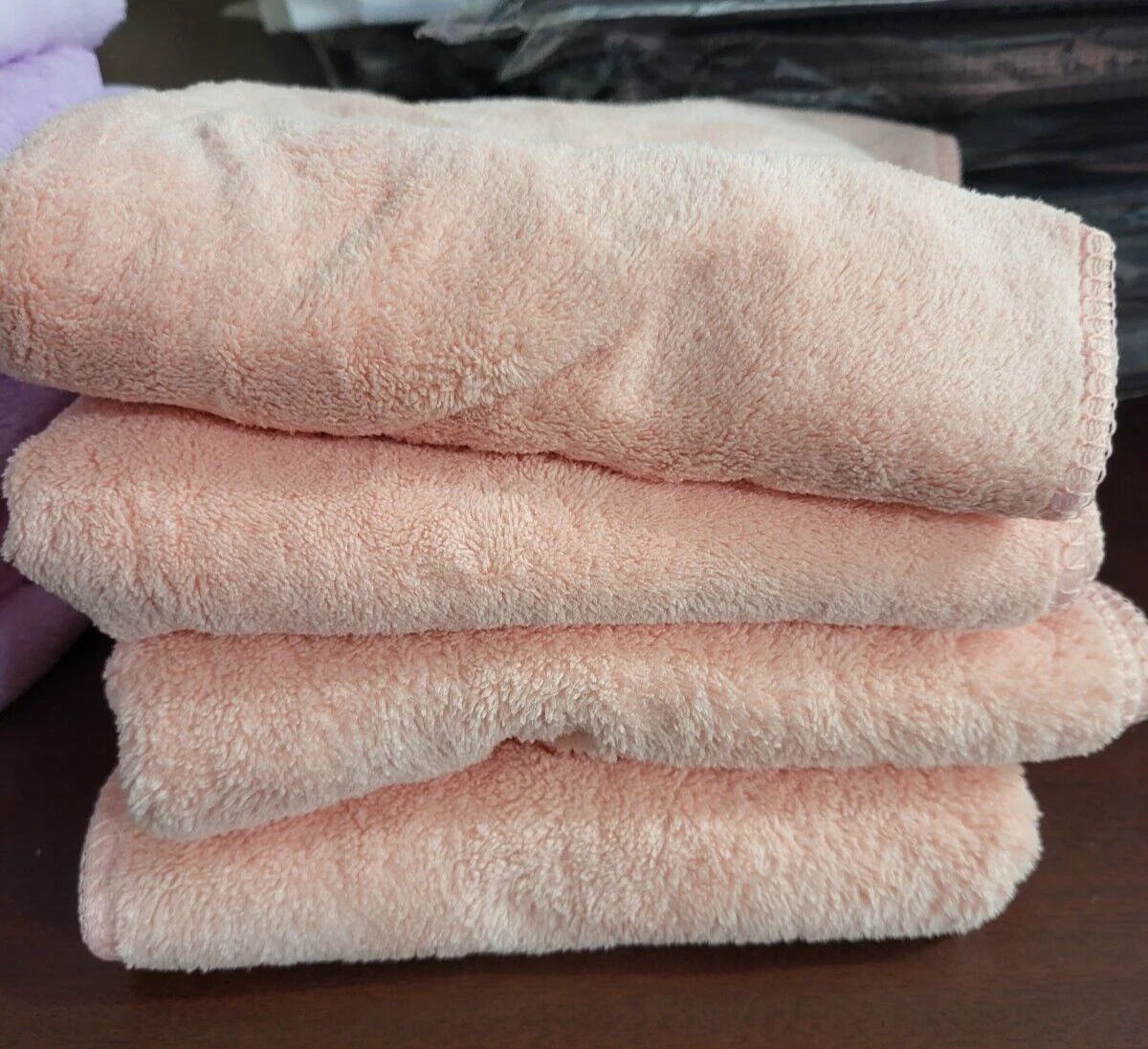 Peach outlet coloured towels