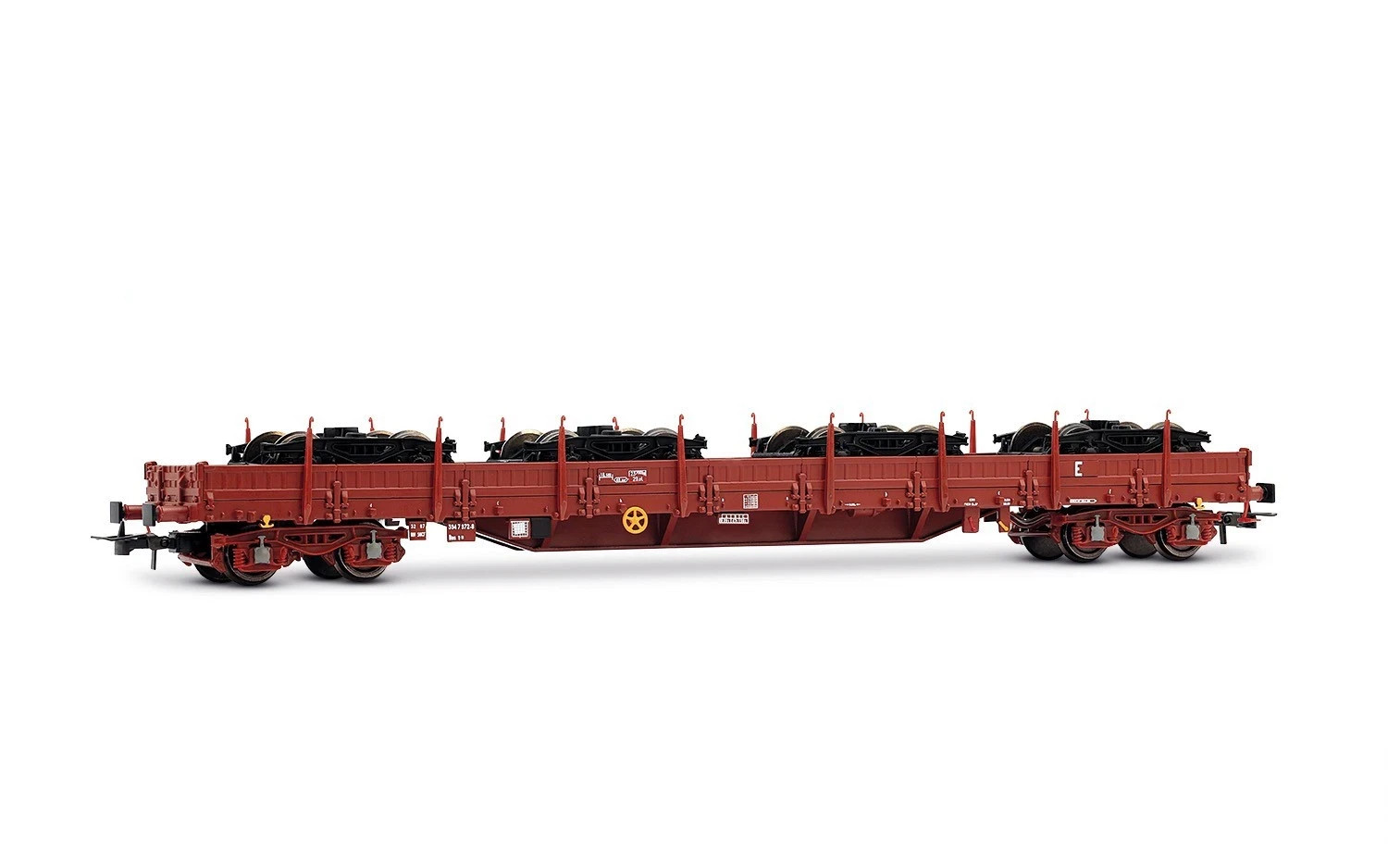 Wagon plat type Res SNCF HJ6308 idéal pour décor de gare de triage en HO