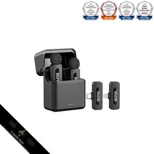 Boya V3 Combo Wireless Microphone - Lavalier Microphone for iPhone  Android