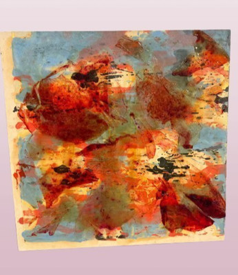 BEATRICE ADLER BOLTON 2015 MIXED MEDIA ABSTRACT PAINTING 