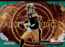 2023 Panini Prizm #F-9 Kenny Pickett Fireworks Prizms Green Wave