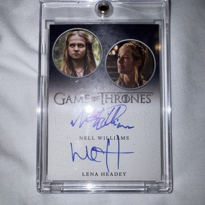 Game Of Thrones Iron Anniversary 2 Dual Auto Nell Williams & Lena Headey EL